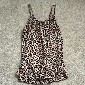 Leopard Print Flowy Tank Top